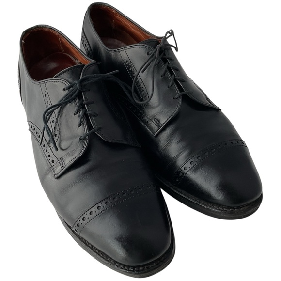 Allen Edmonds Benton 3408 Black Leather Wingtip Oxford Shoes Men’s Size 10.5 D main image 16